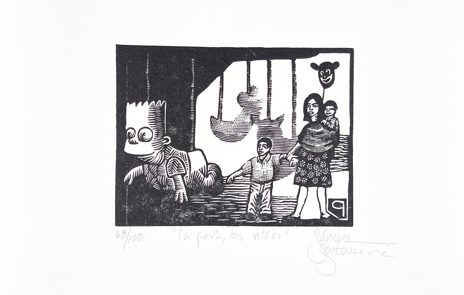 &amp;ldquo;Los Chinelos&amp;rdquo; Carpeta de 11 Linoleos
[MEXICO - MEXICAN AMERICANS] Sanchez Santamaria, Sergio ; F Ruben Montero Soto,&amp;nbsp;[2003]

Eleven linoleum block prints in the style of the Taller Gr&amp;aacute;fica Popular.
1 portfolio ([3] leaves, 11 unnumbered leaves of plates) : chiefly illustrations ; 12.5&amp;quot;
Limited edition of 100 copies, each plate is signed and numbered by the artist
$950

Condition and provenance notes: An uncirculated copy of the work acquired from a source in Mexico City who is friends with the artist.

Published by Librer&amp;iacute;a M&amp;eacute;xico y lo Mexicano

INQUIRE