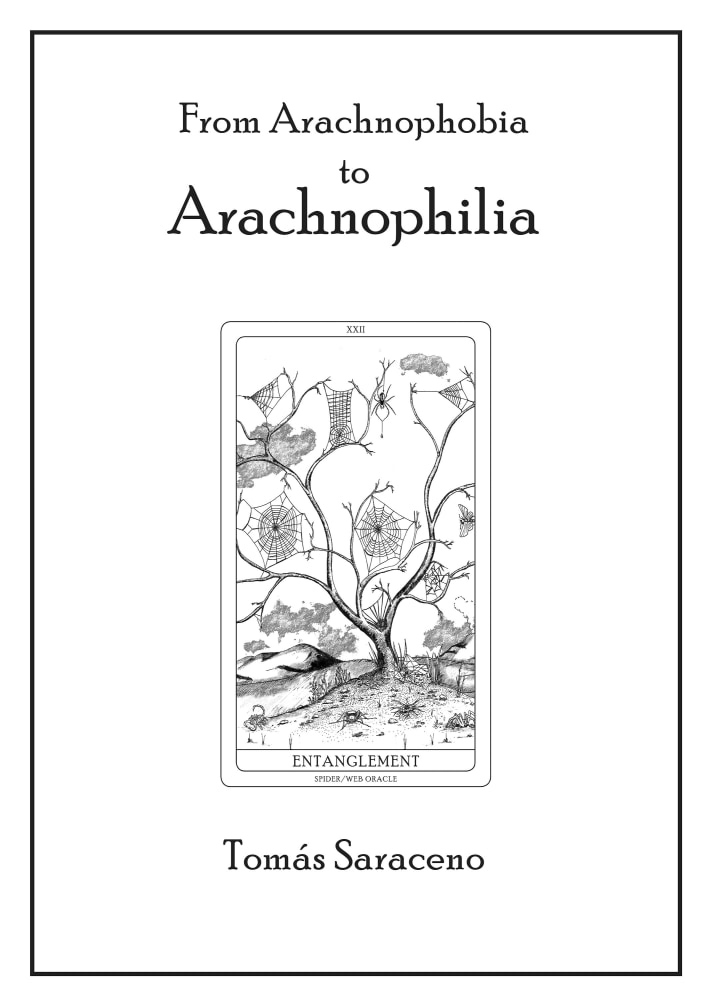 From Arachnophobia to Arachnophilia (Front Cover)
Tom&amp;aacute;s Saraceno, 2021

Letterpress and Silkscreen print for cover of artist&amp;rsquo;s book
11.7&amp;quot; x 16.5&amp;quot;&amp;nbsp;
Edition of&amp;nbsp;125 + 40 artist and collaborator copies

Cover printed by Leslie Miller at the Grenfell Press

INQUIRE