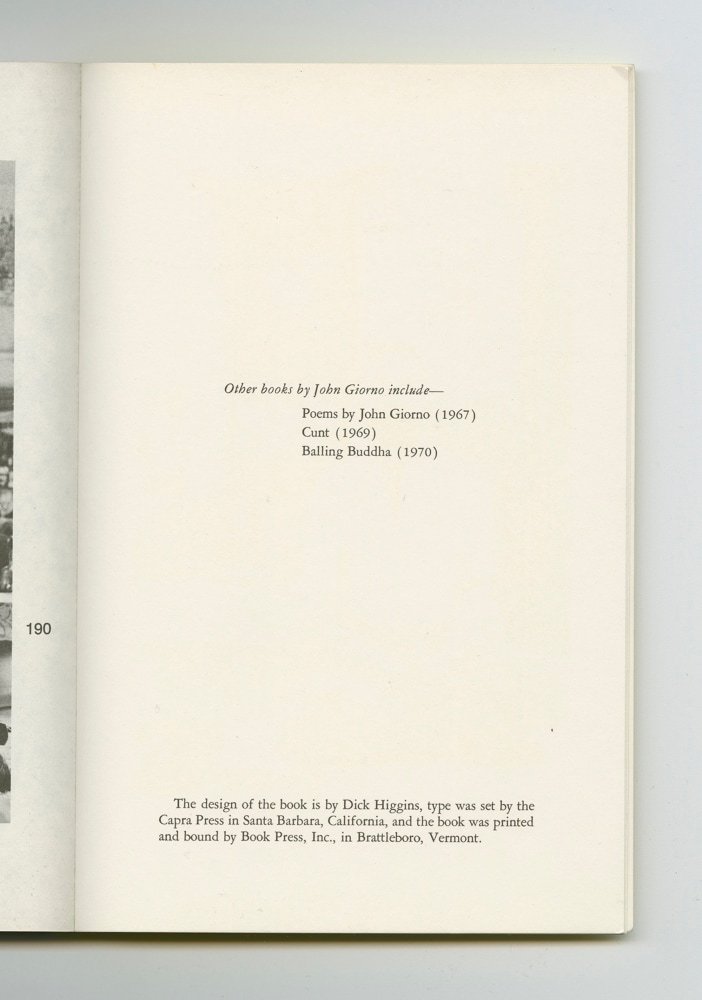 Cancer in My Left Ball, 1973 (6) – Other books by John Giorno