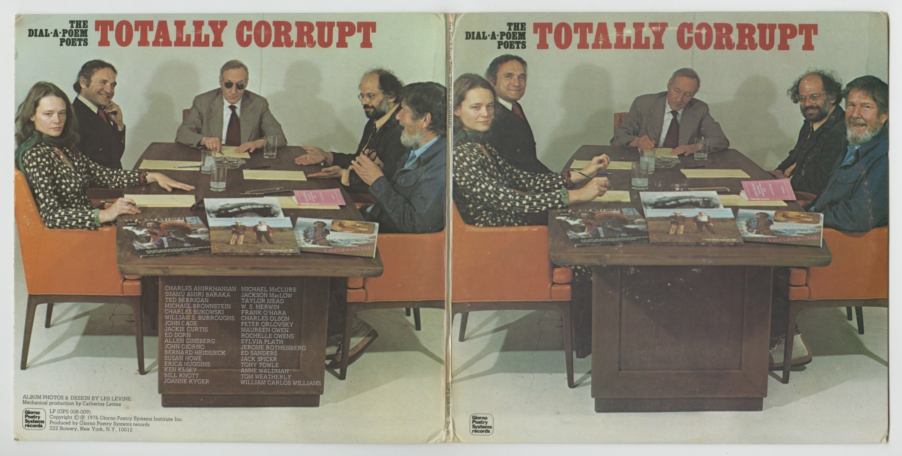 The Dial-A-Poem Poets: Totally Corrupt (1976), front and back covers