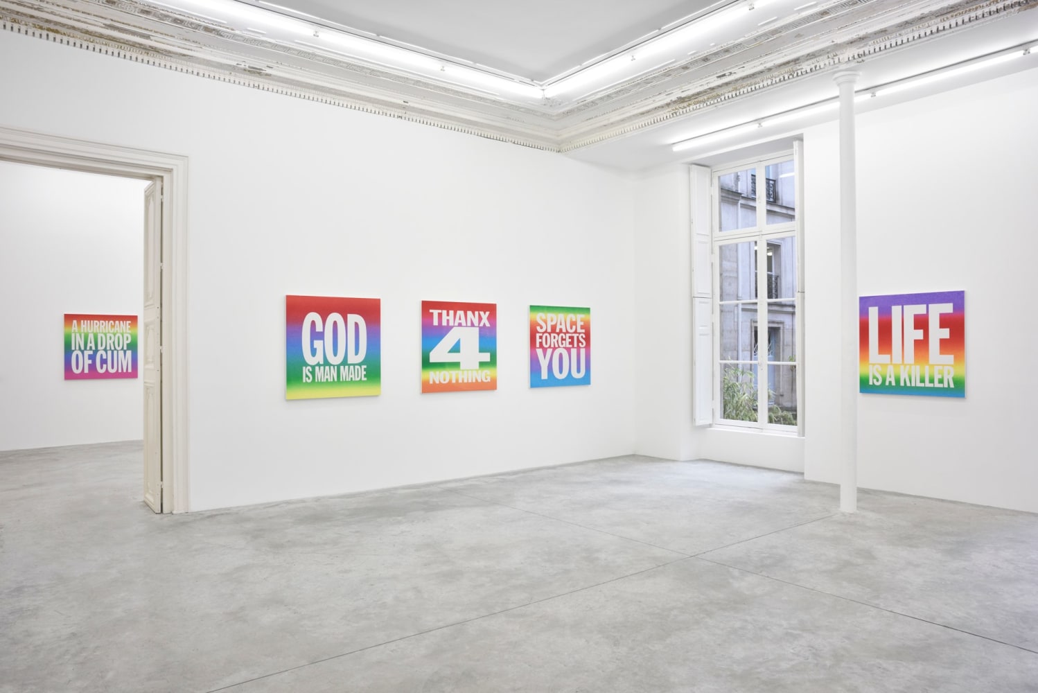 Installation view of God is Man Made at Almine Rech Gallery, Paris, 2015