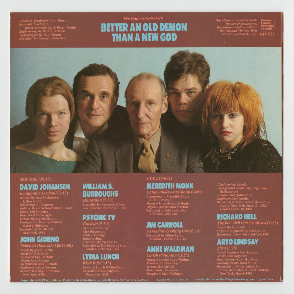 Better An Old Demon Than A New God (1984), back cover