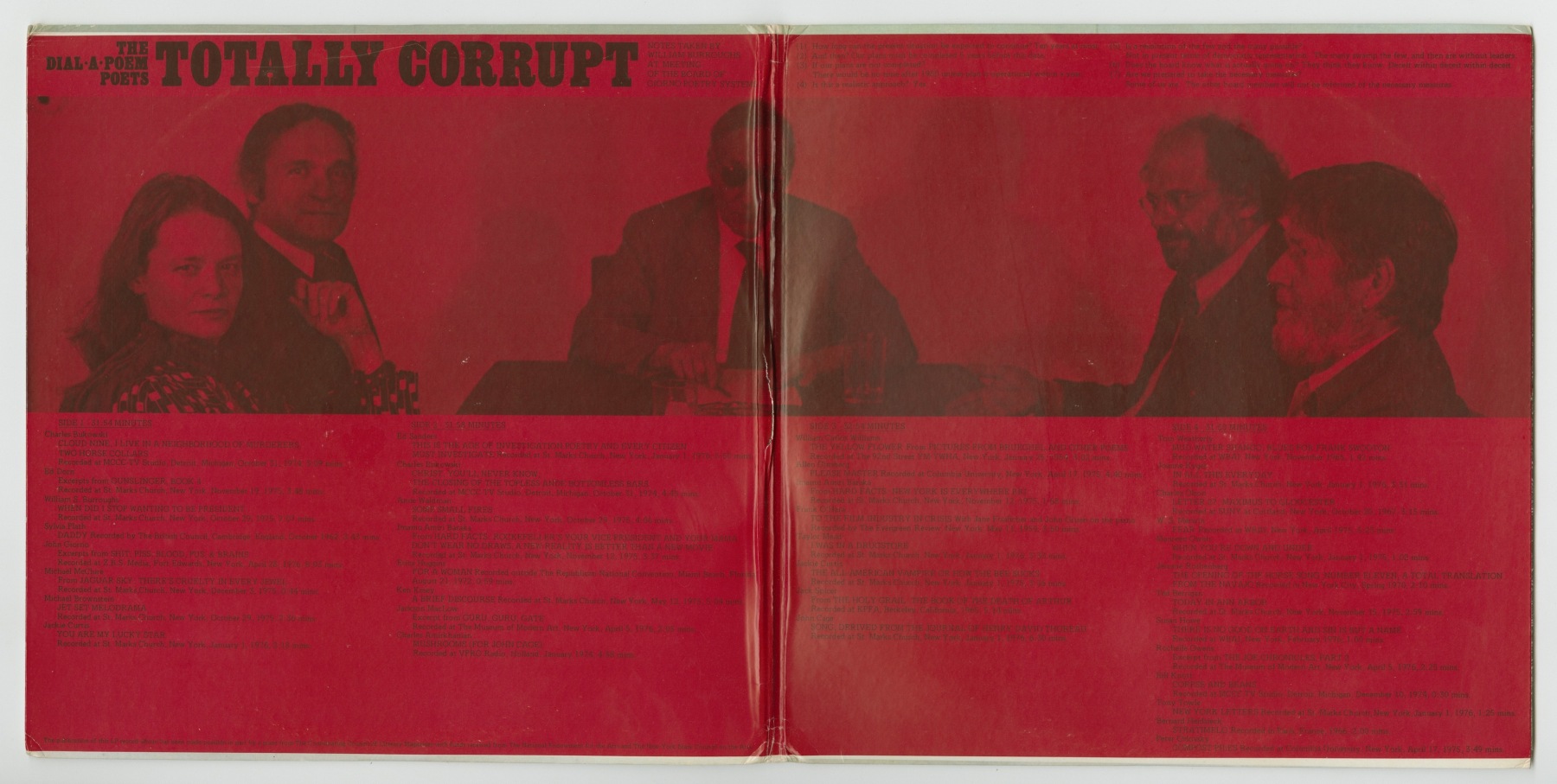 The Dial-A-Poem Poets: Totally Corrupt (1976), inside spread