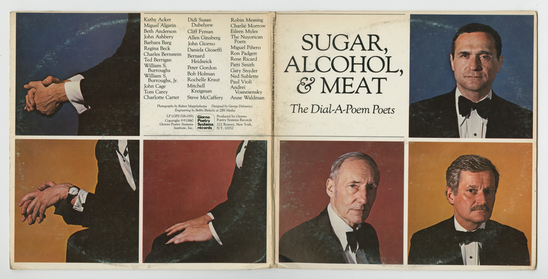 The Dial-A-Poem Poets: Sugar, Alcohol, &amp; Meat (1980), front and back covers