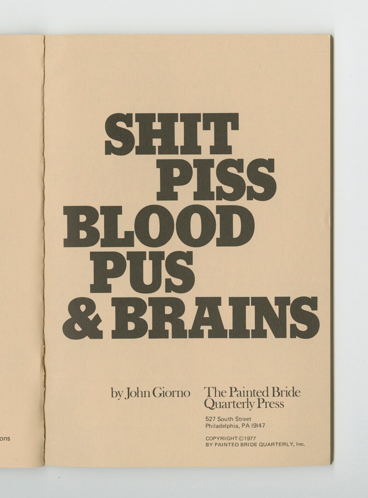 Shit, Piss, Blood, Pus, and Brains, 1977 (4)