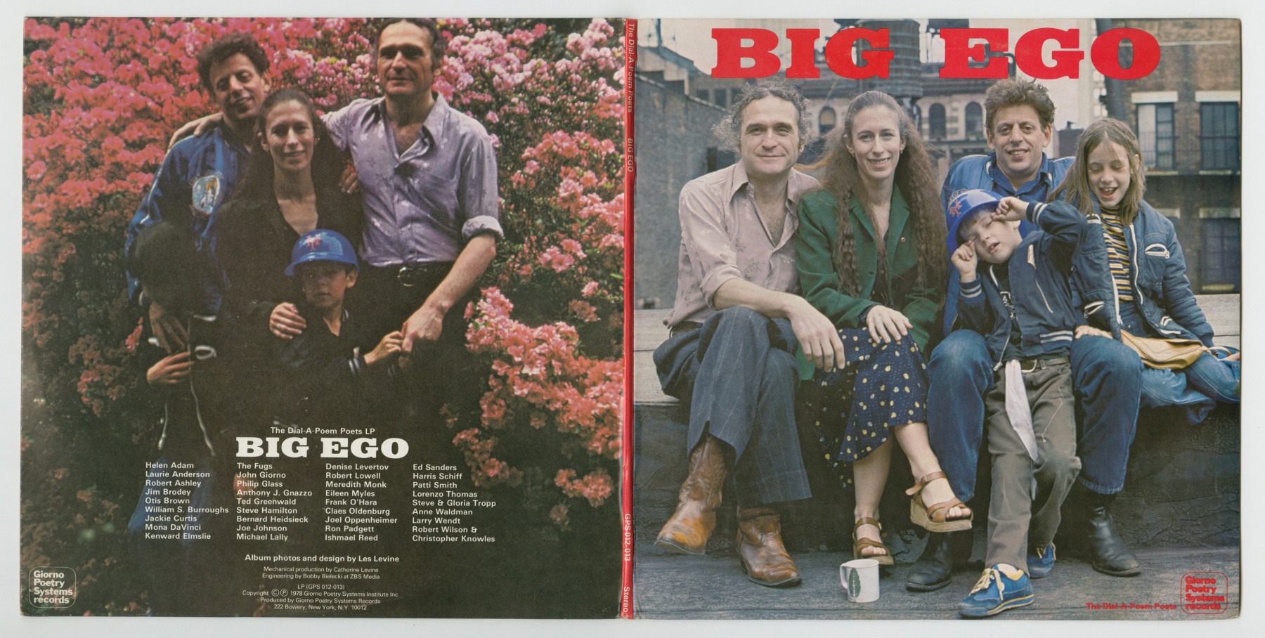The Dial-A-Poem Poets: Big Ego (1978), front and back covers
