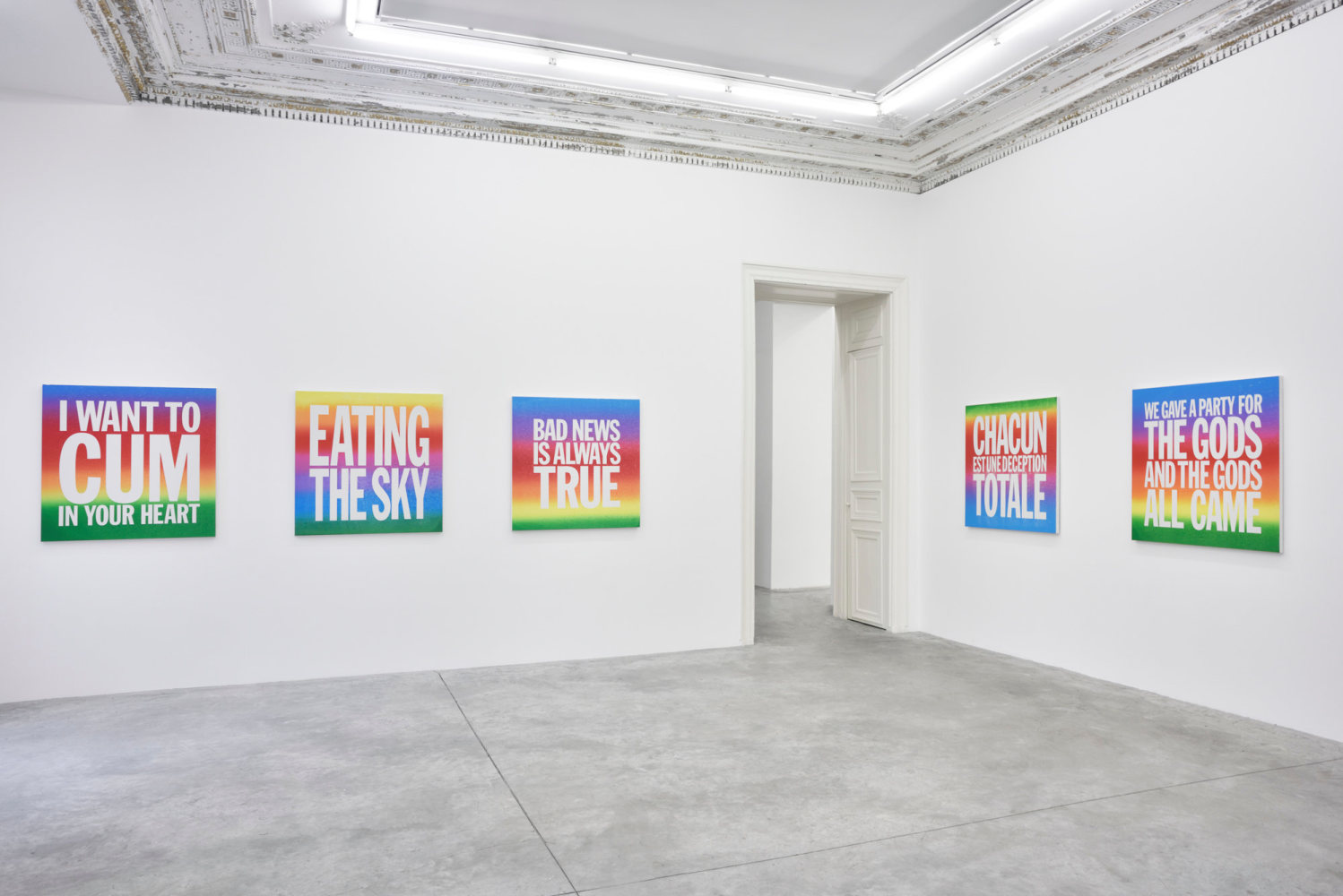 Installation view of God is Man Made at Almine Rech Gallery, Paris, 2015