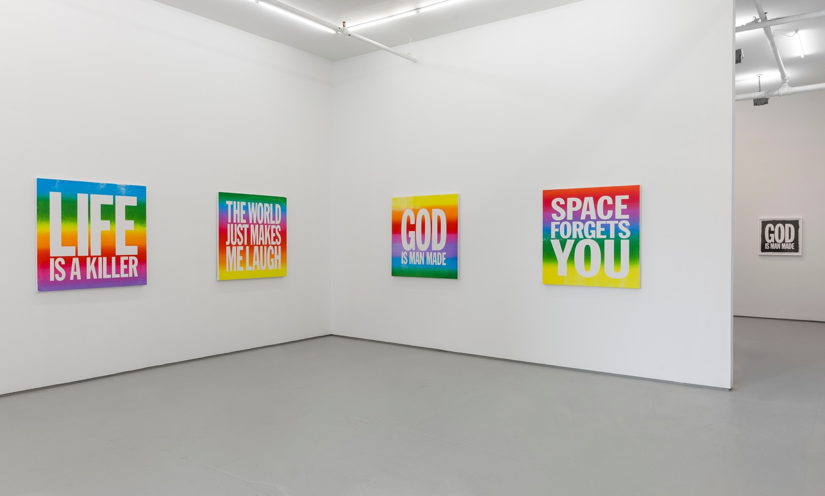 Installation view of Space Forgets You at Elizabeth Dee Gallery, 2015