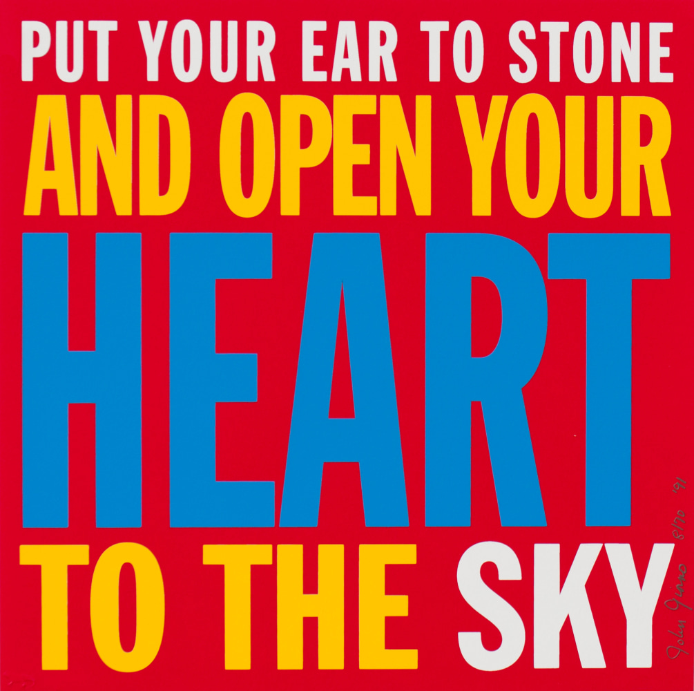 PUT YOUR EAR TO STONE AND OPEN YOUR HEART TO THE SKY, 1991