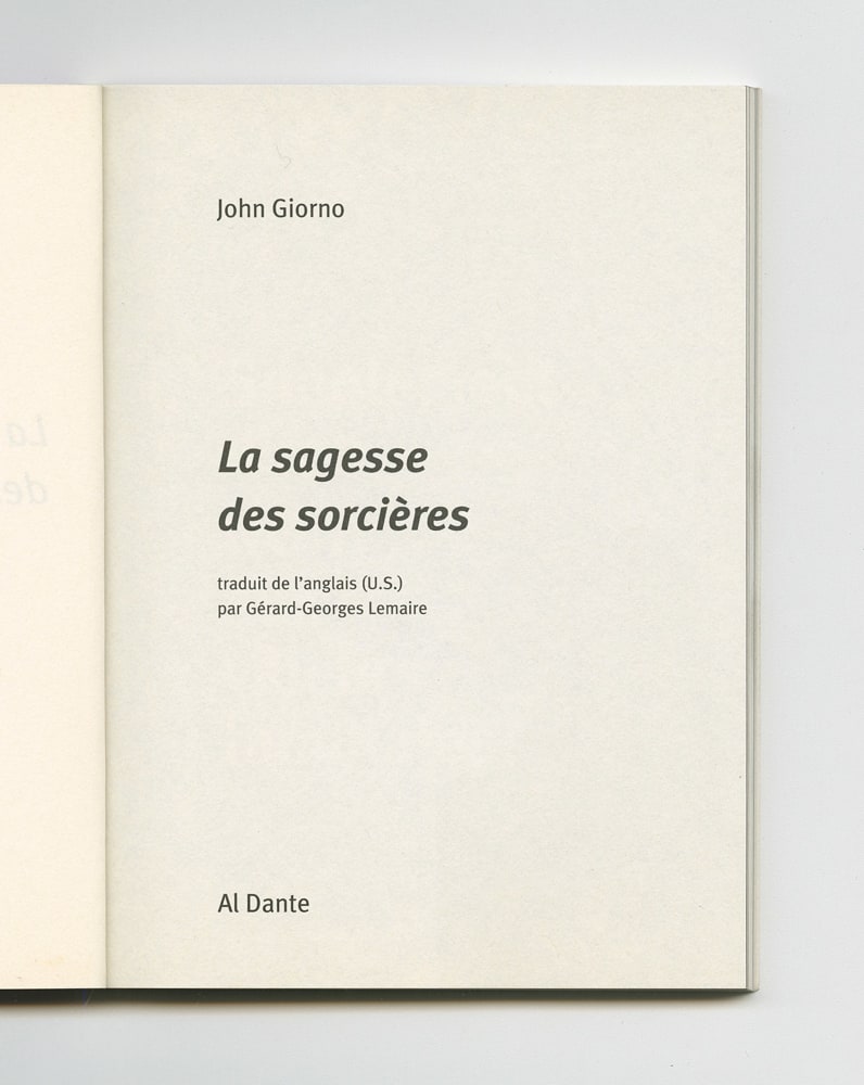 La sagesse des sorcières, 2004 (4) – Title page