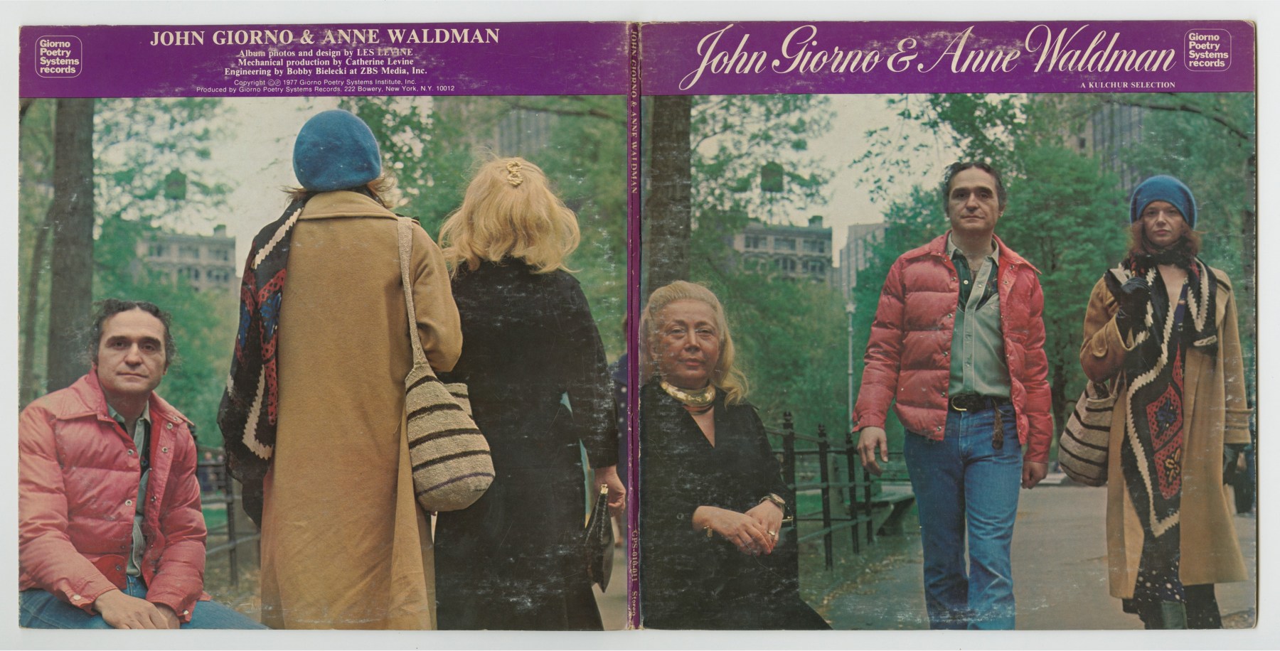 John Giorno and Anne Waldman: A Kulchur Selection (1977), front and back covers