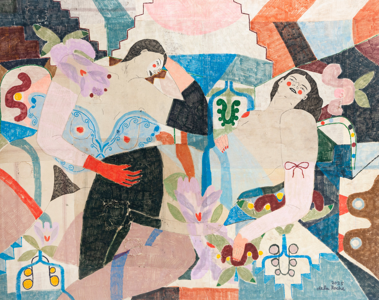 Lauren dela Roche

Erosion 1, 2025

acrylic on found cotton feedsack with acrylic varnish

75 x 95 in.
190.5 x 241.3 cm.

(LDRO064)