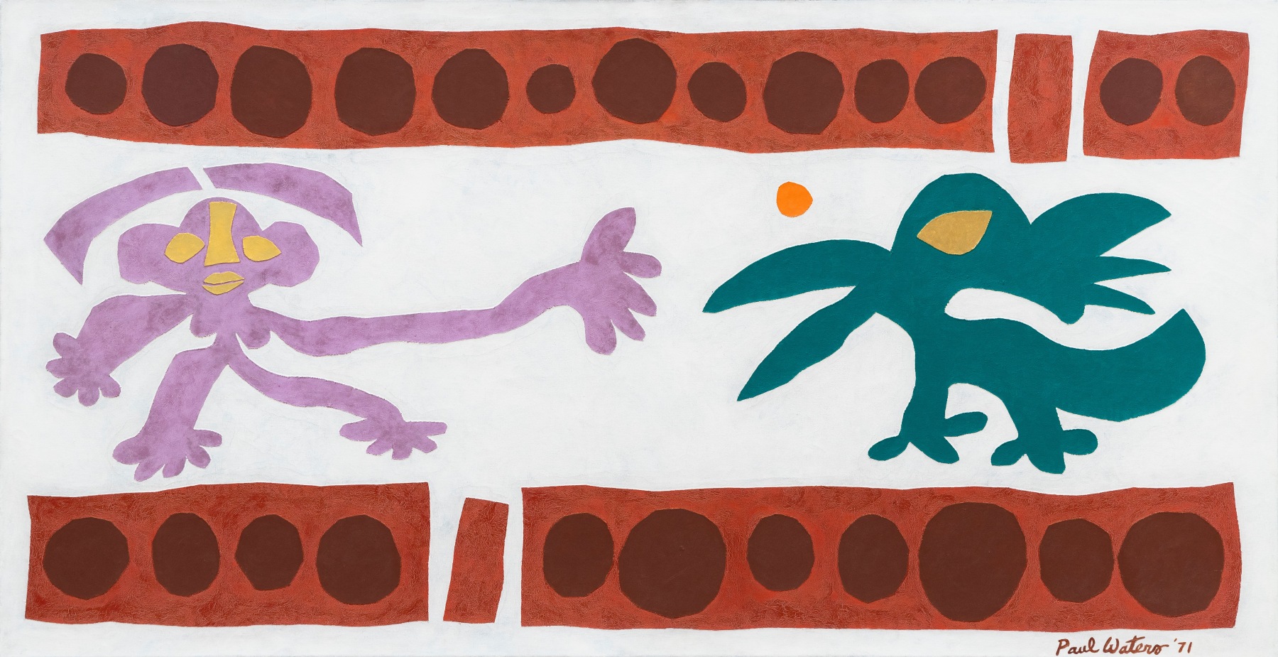 Paul Waters

Young Girl and Her Friend, 1971

oil on cut linen collage on canvas

36.0h x 70.0w in
92.08h x 177.8w cm

(PWAT024)