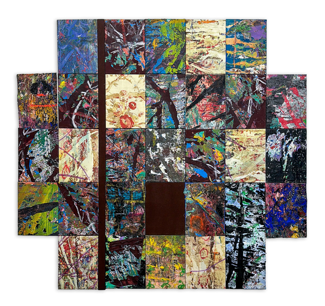 Basie Allen

The needle is thread, 2024

acrylic, wax pastel, spray paint, tarp transfer, on muslin and linen

65 x 60 in.
165.1 x 152.4 cm.

(BASIE012)