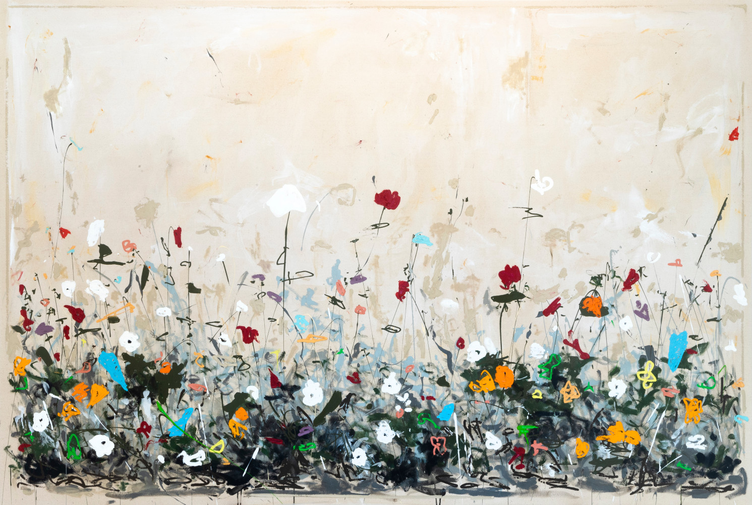 Hu&amp;ecirc; Thi Hoffmaster
Wrong About the Rain No. 24, 2024
oil on canvas
66 x 98 in.
167.6 x 248.9 cm.
(HUET032)