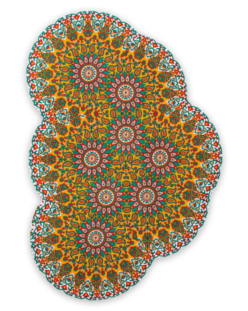 Kelsey Brookes

Muscimol, 2020

cut and sewn Indian tapestries mounted on shaped strainer bars

82 x 55 in.
208.3 x 139.7 cm.

(KBR082)