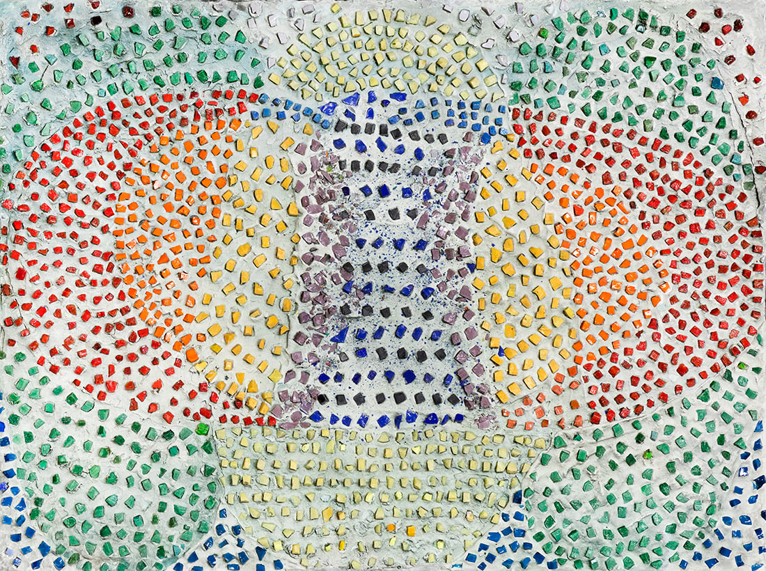 Jeanne Reynal
                    (1903-1993)
            
    
        Untitled, 1945    
    smalti and pigmented plaster on board                                    24h x 18w x 1d in
60.96h x 45.72w x 2.54d cm
                    
                            JREY081