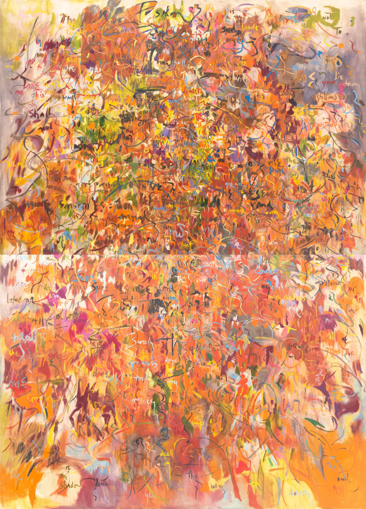 Elise Asher

23rd Psalm, 1964&amp;ndash;66

oil on canvas

100h x 72w in
254h x 182.88w cm

ELASH016