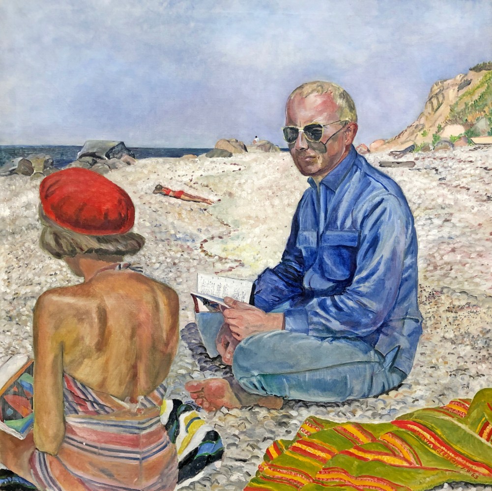 Sylvia Sleigh
Betty Parsons and Lawrence Alloway at Horton&amp;#39;s Point, 1963
oil on canvas
40h x 40w in
101.60h x 101.60w cm
SSLEI001