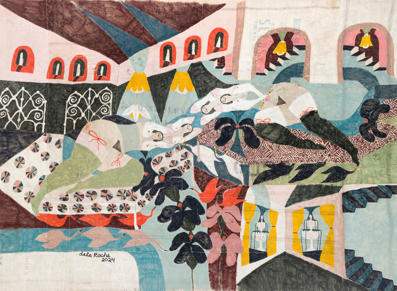 Lauren dela Roche

Chain of Rocks, 2024

acrylic on found cotton feedsack with acrylic varnish

69 x 96 in.
175.3 x 243.8 cm.

(LDRO045)