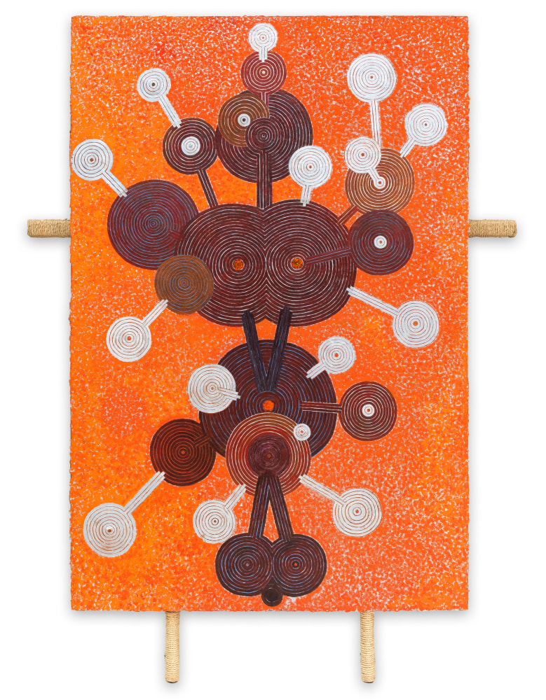 Uday Dhar

Goddess, 1983/2024

encaustic on handmade jute and sand textile mounted on wood panel

72 x 66 in.
182.9 x 167.6 cm.

(DHAR080)