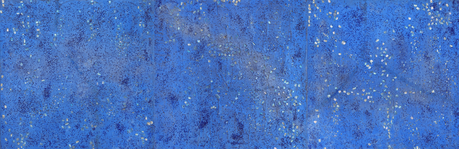 Jeanne Reynal
                    (1903-1993)
            
    
        Reincarnation Lullabies (three panels), 1959    
    smalti, Japanese shell and pigmented cement                                    57 1/2h x 57 1/2w x 3/4d in
146.05h x 146.05w x 1.91d cm
                    
                            JREY124