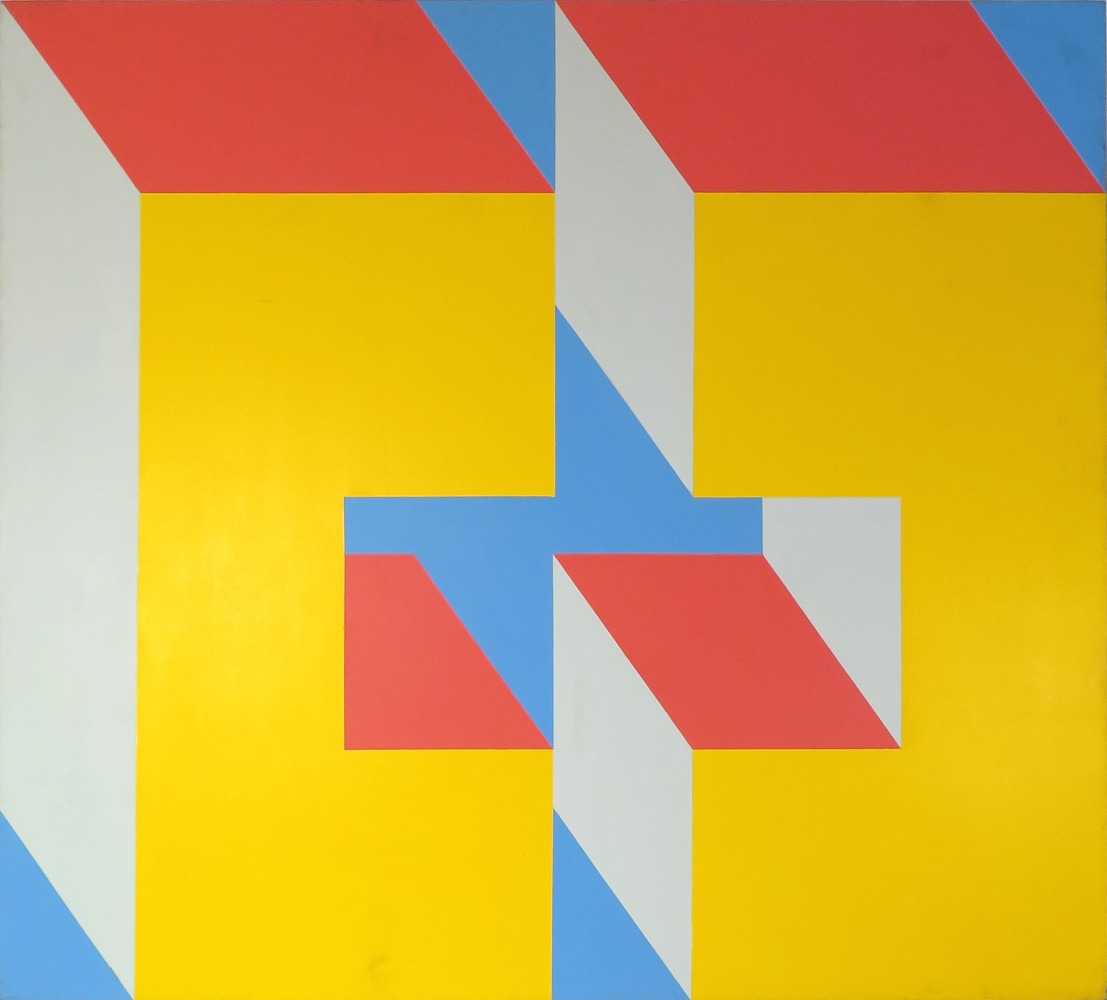 Miriam&amp;nbsp;Schapiro

Normal Heights, 1969

acrylic on canvas

72h x 80w in