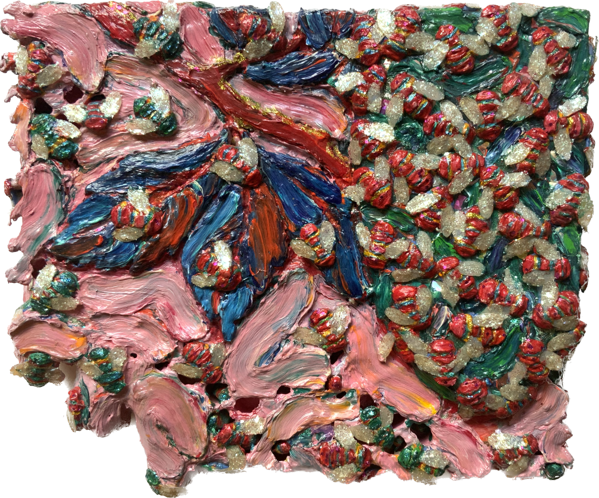 Helen&amp;nbsp;Oji

Honeycomb #10, 1983

acrylic, mixed media on honeycomb cardboard mounted on plywood

10h x 12w in

25.40h x 30.48w cm

HOJI024