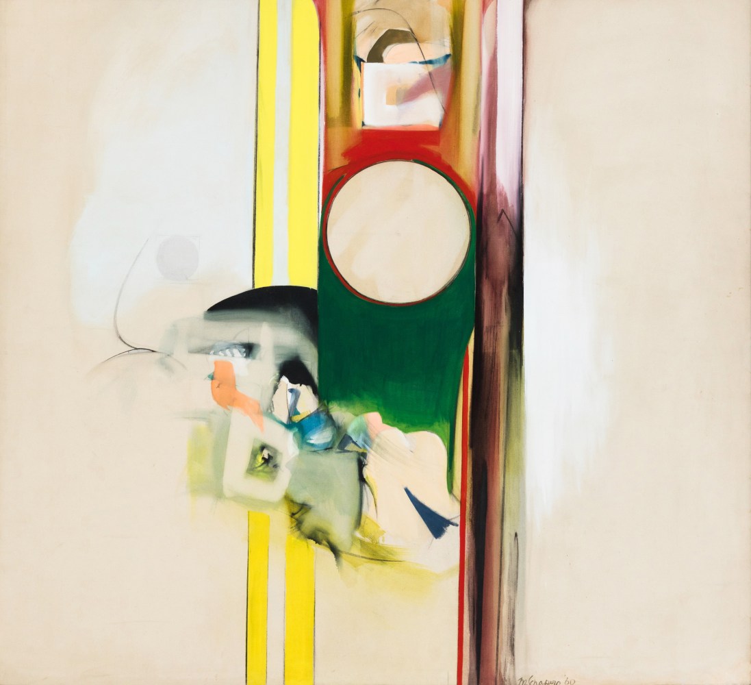 Miriam&amp;nbsp;Schapiro

The Law, 1961

oil on canvas

70h x 77w in