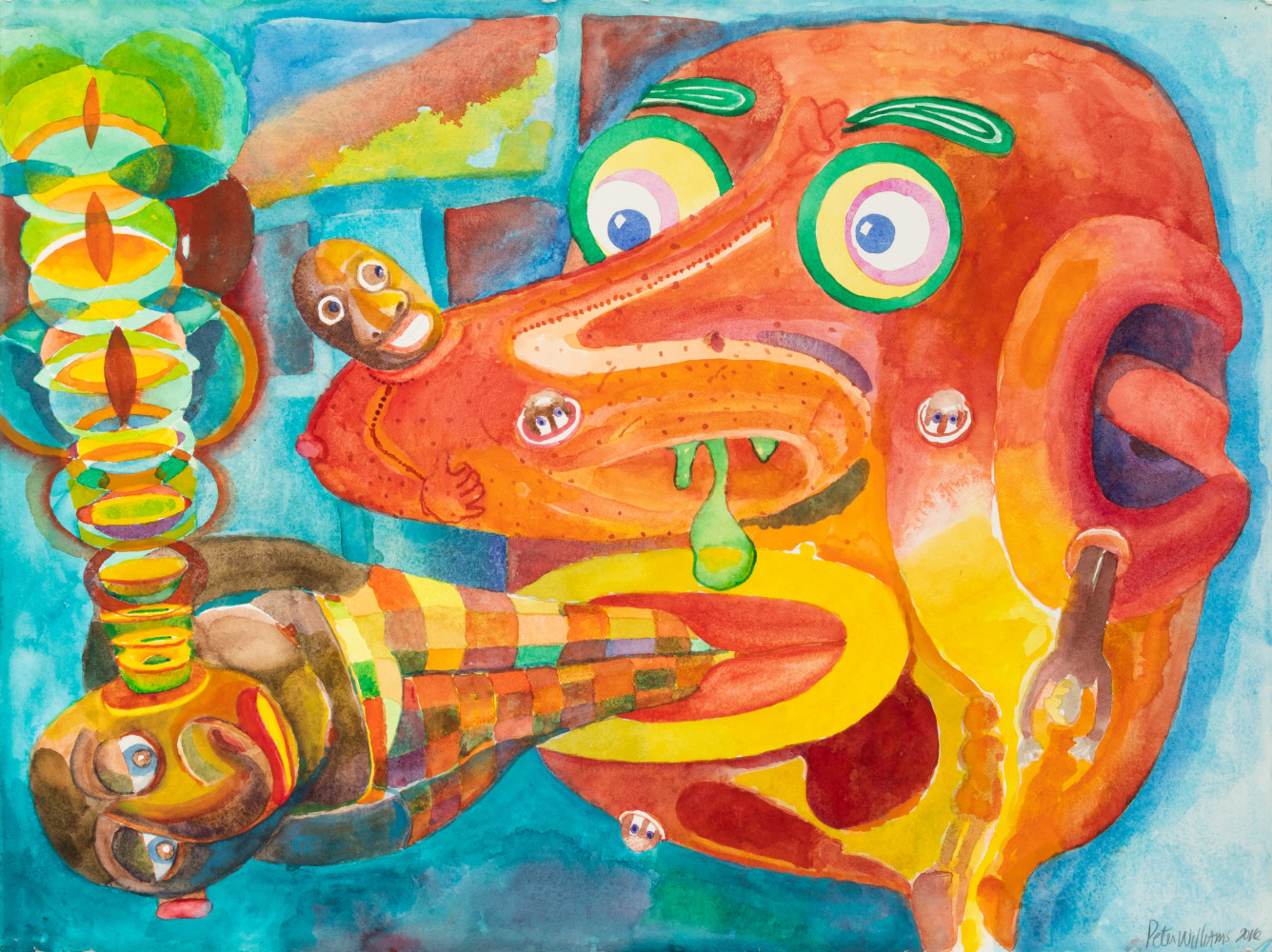 Peter&amp;nbsp;Williams
Smoker Jonesing, 2016
watercolor and graphite on paper
22 3/4h x 30 1/4w in
57.78h x 76.83w cm
PEWA135