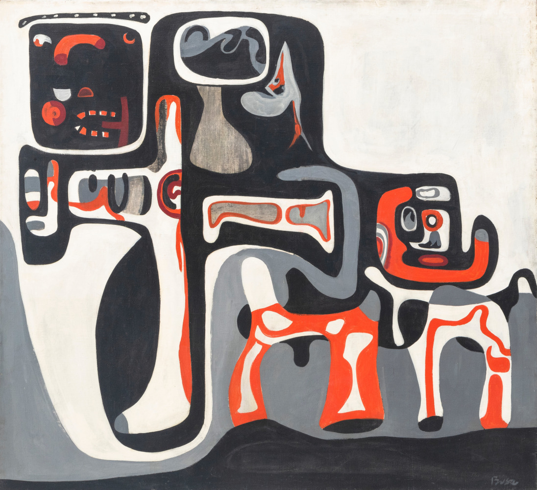 Peter Busa
Beauty and the Beast II, 1949

oil on canvas
54 19/25h x 60w in
139.09h x 152.40w cm

PBUS001