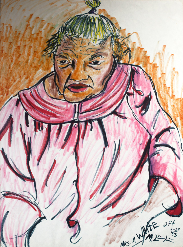 Michelangelo Lovelace
Mrs. A White, 1993
Marker on paper
24 x 18 inches&amp;nbsp;