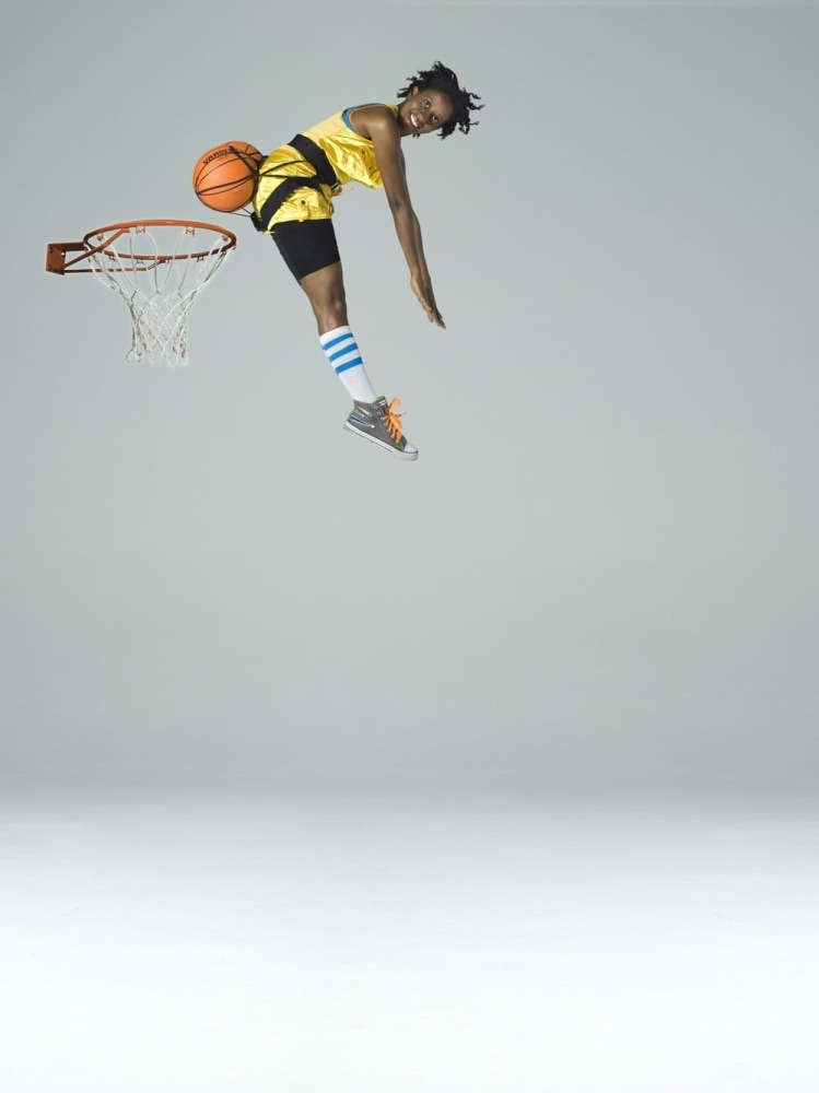 Holly Bass
NWBA #5 (Dunk), 2012
Archival Pigment Print
39 x 27 inches framed
Edition of 10
Courtesy of the Artist and Fort Gansevoort