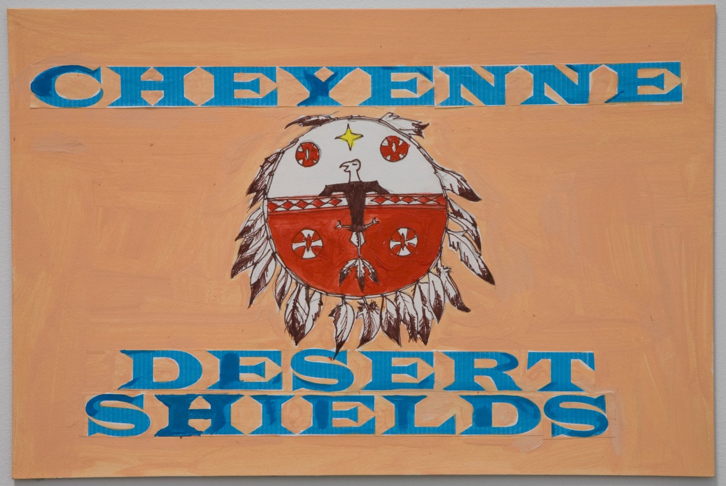 Alex Israel
High School Mural Study (Cheyenne Desert Shields), 2007
Acrylic collage on paper
11 x 15 inches
Courtesy of the artist