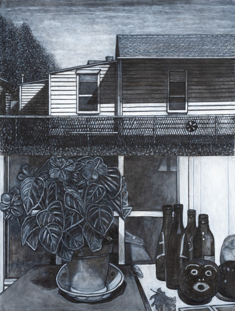 Willie Birch
Remembering, 2024
Acrylic and charcoal on paper
48 x 36.25 in (diptych)