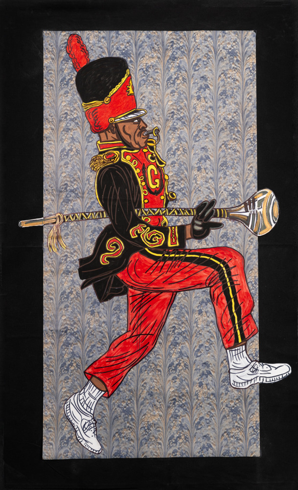 Grambling State University Drum Major 3, 2020&amp;nbsp;

Acrylic on wallpaper mounted to canvas&amp;nbsp;

61 x 37 inches&amp;nbsp;