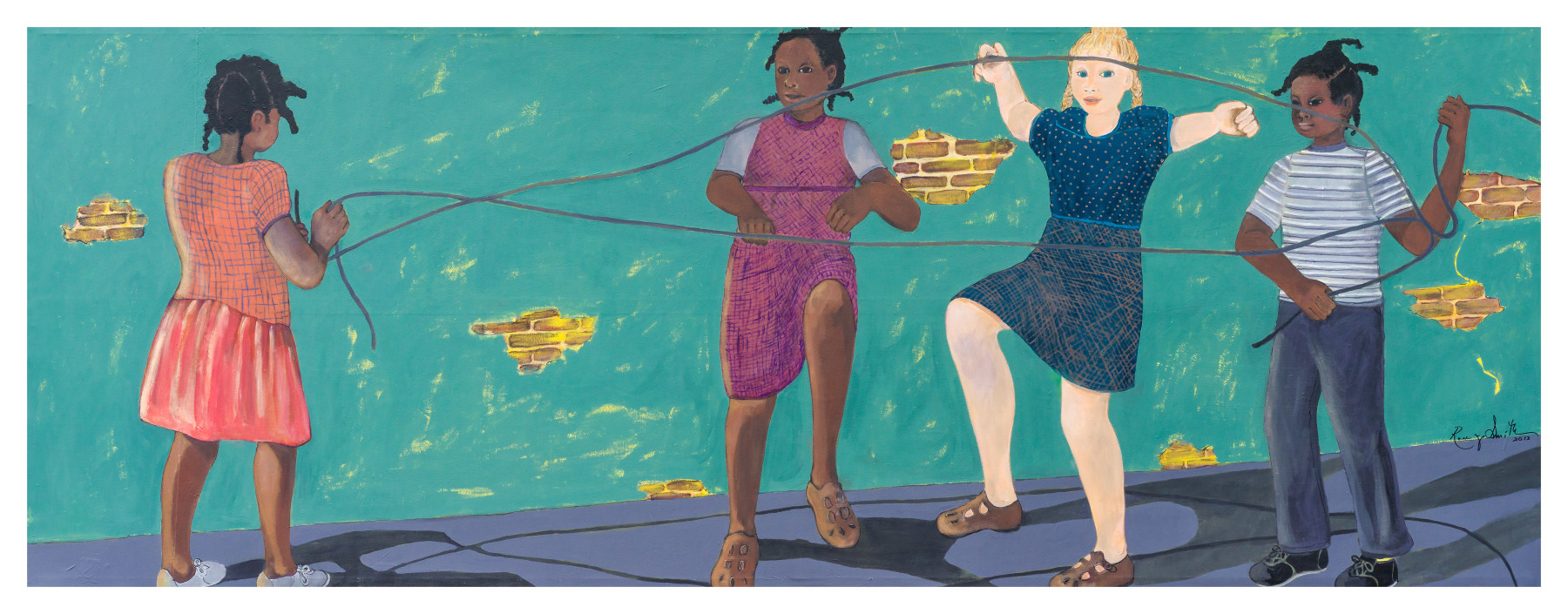 Double Dutch, 2013
Oil on canvas
36 x 96 inches
