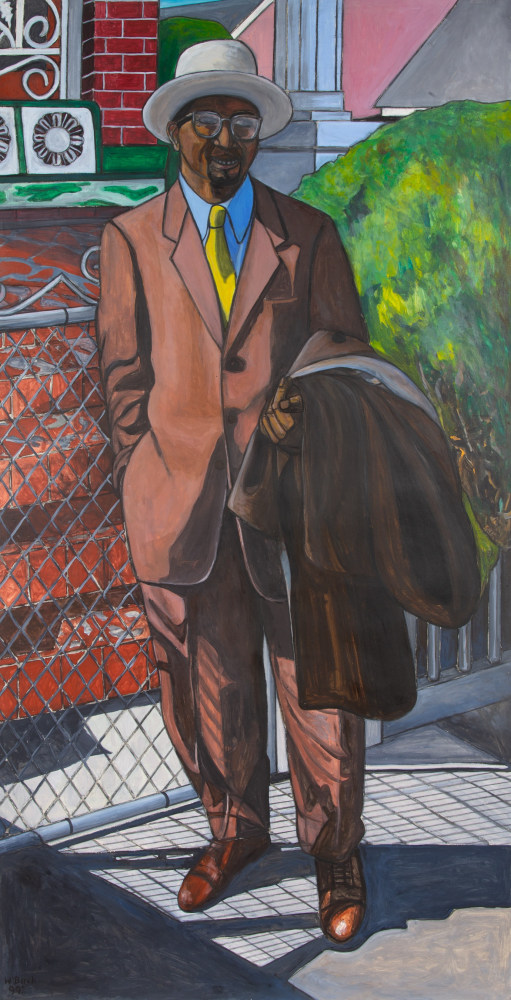 Willie Birch
Dapper Young Man, 1999
Acrylic and charcoal on paper
82.5 x 42.5 inches&amp;nbsp;