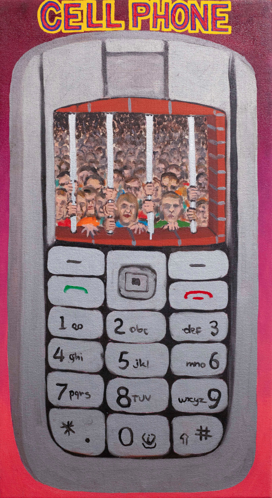Cell Phone,&amp;nbsp;2006
Oil on canvas
28.5 &amp;times; 15.5 inches