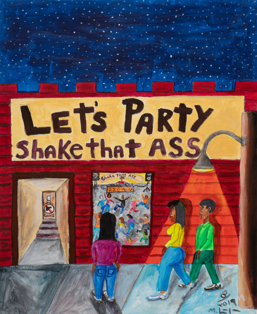 Michelangelo Lovelace
Shake That Ass Shake That Ass
2019
Acrylic on paper
20 x 16 in