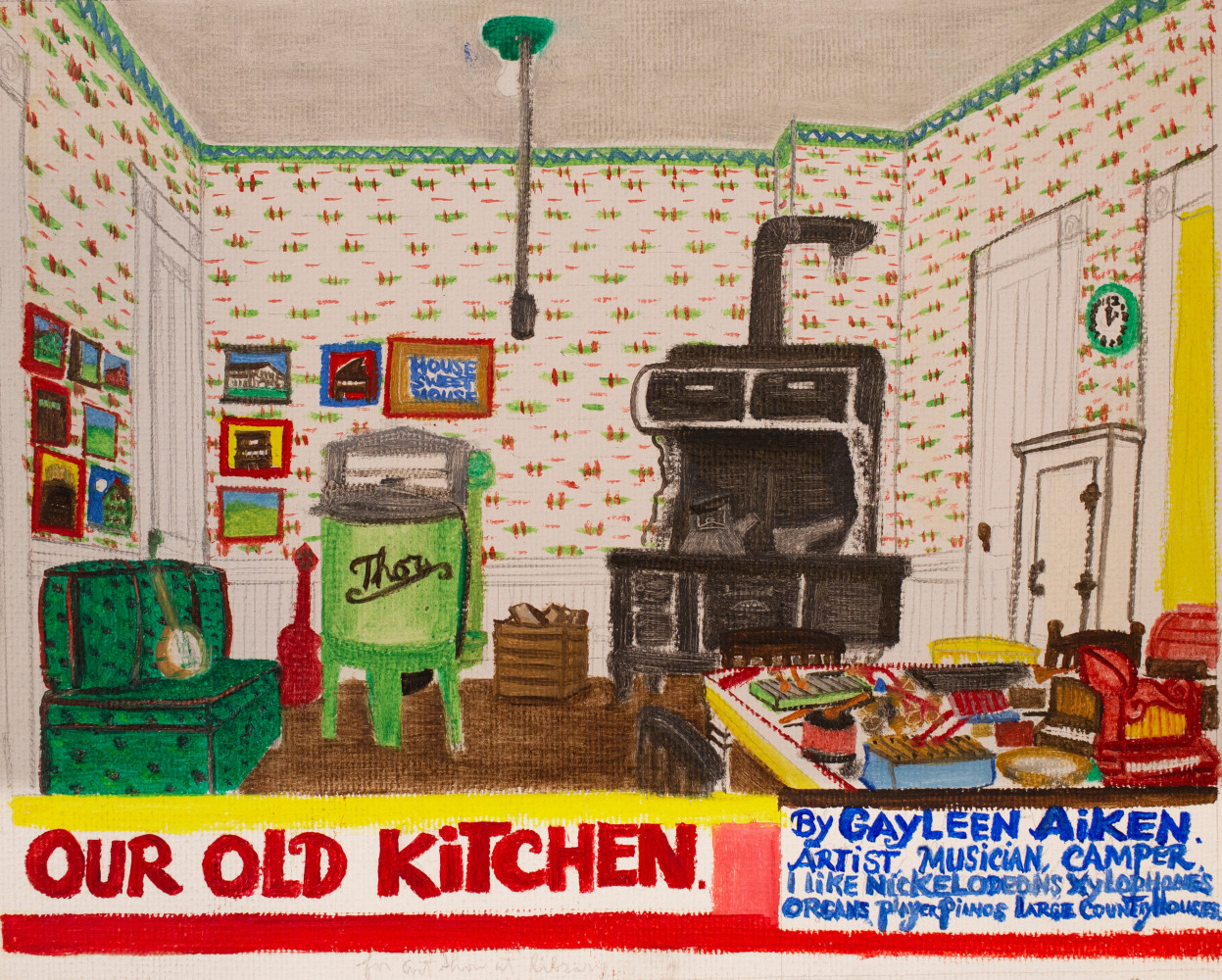 Our Old Kitchen, 1984
Oil on&amp;nbsp; unstretched canvas
8 x 10 inches
