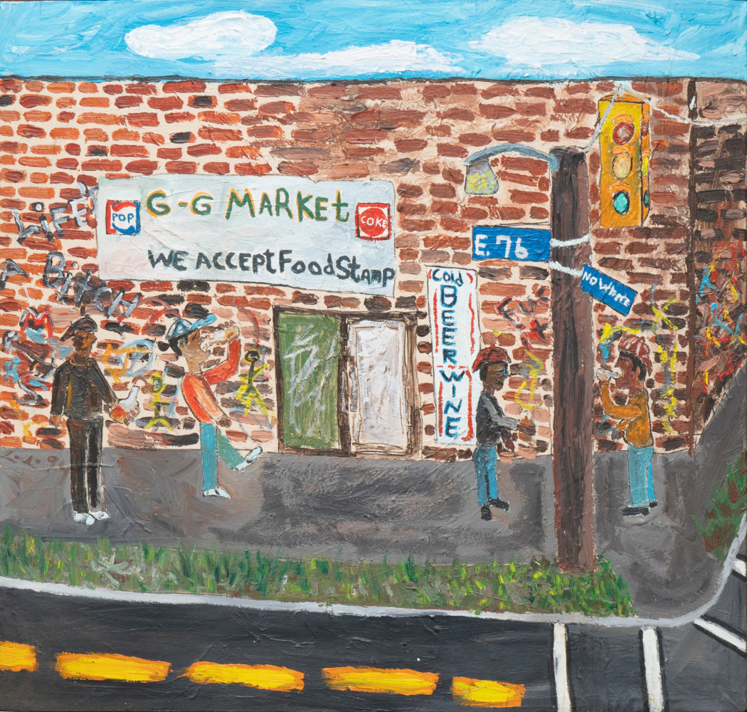 East 76th and Nowhere, 1994
Acrylic on Textured Canvas
45.5&amp;nbsp;x 48 inches