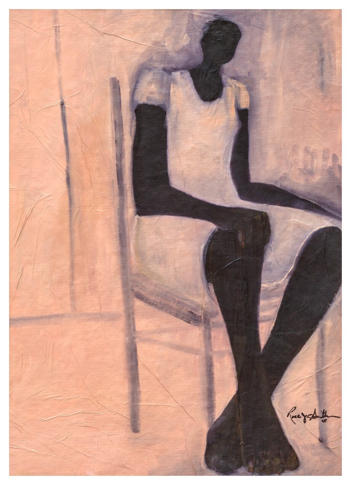 Rose Smith, Blues on a Sunday Afternoon, 2005, Oil on paper, 32 x 28 in.