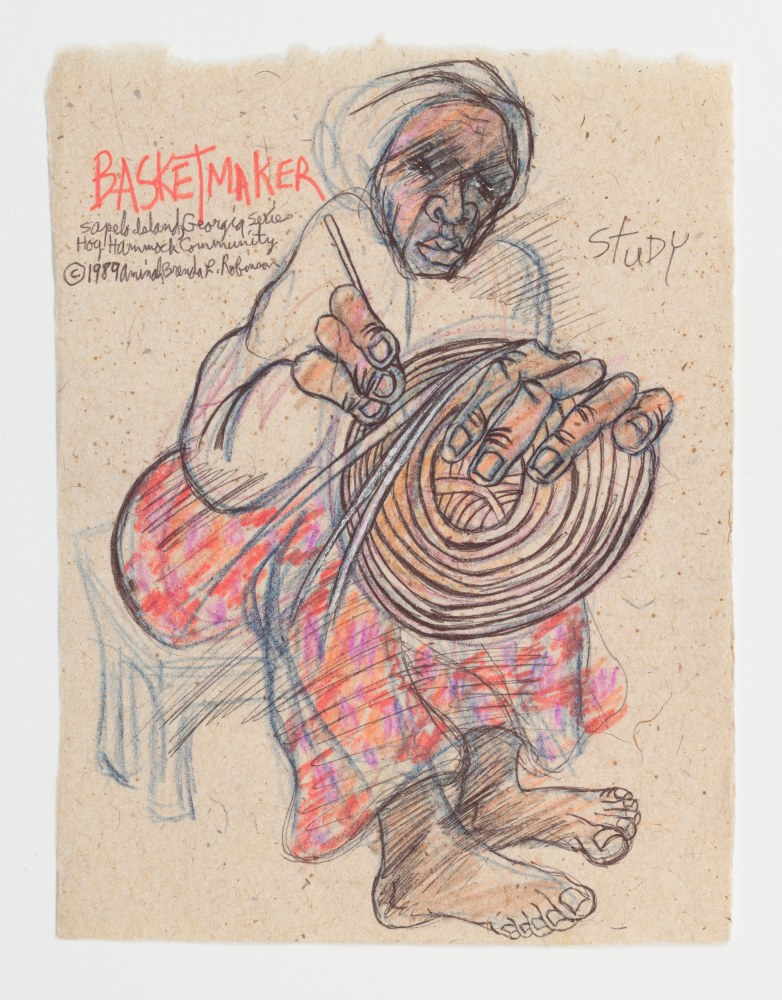 Aminah Brenda Lynn Robinson
Basketmaker
1989
12.5 x 9.5 in.
Colored pencil and pen on paper