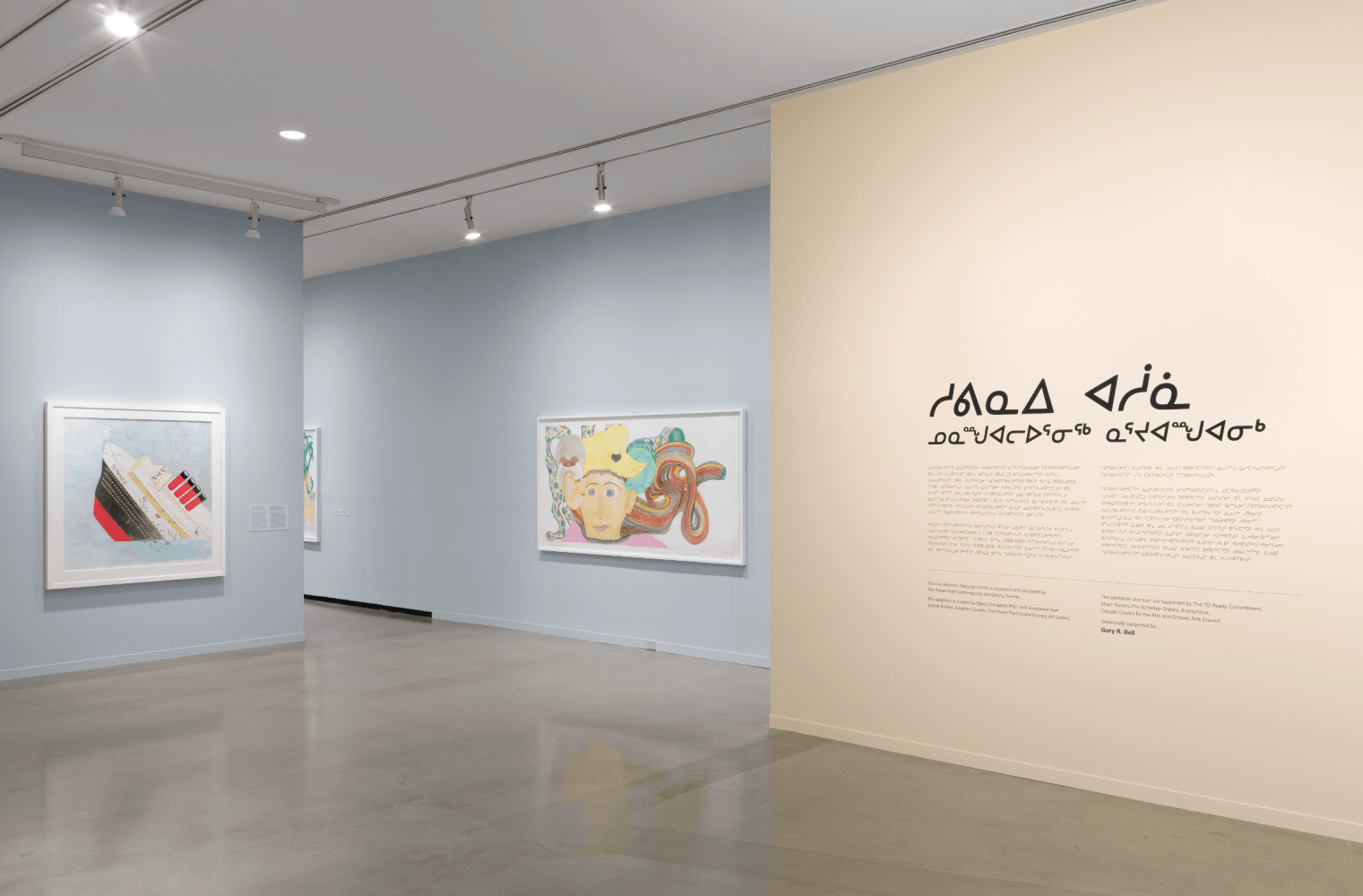 Installation view, Shuvinai Ashoona: Mapping Worlds, February 22, 2020 &amp;ndash; August 30, 2020. Vancouver Art Gallery. Photo: Ian Lefebvre