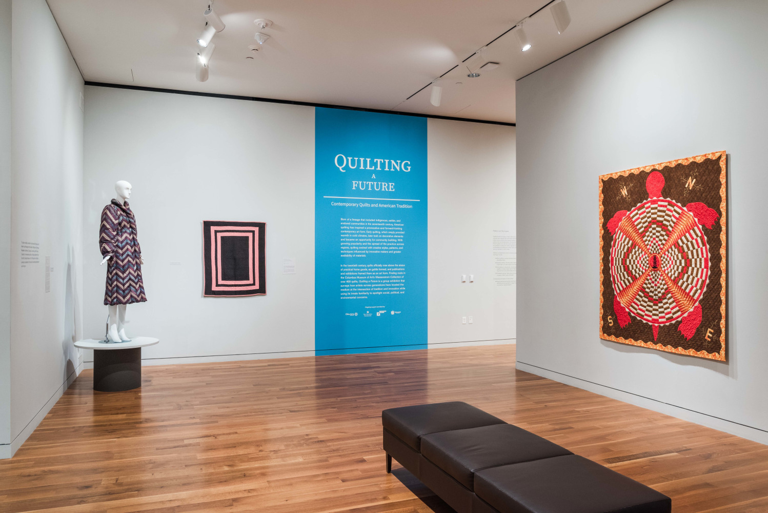 Installation photography of&amp;nbsp;Quilting&amp;nbsp;a&amp;nbsp;Future: Contemporary Quilts and American Tradition.&amp;nbsp;Courtesy of the Columbus Museum of Art. Photos by Kara Gut.
