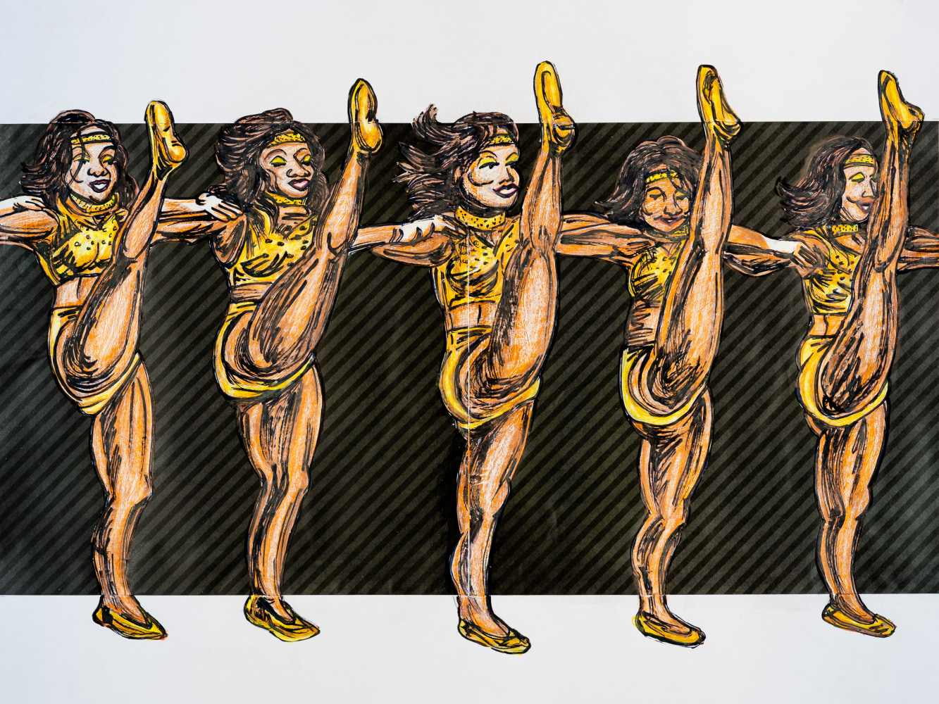 Keith Duncan
Grambling State University Dance Team 2, 2020
Colored pencil and marker on paper
18 x 24 inches&amp;nbsp;