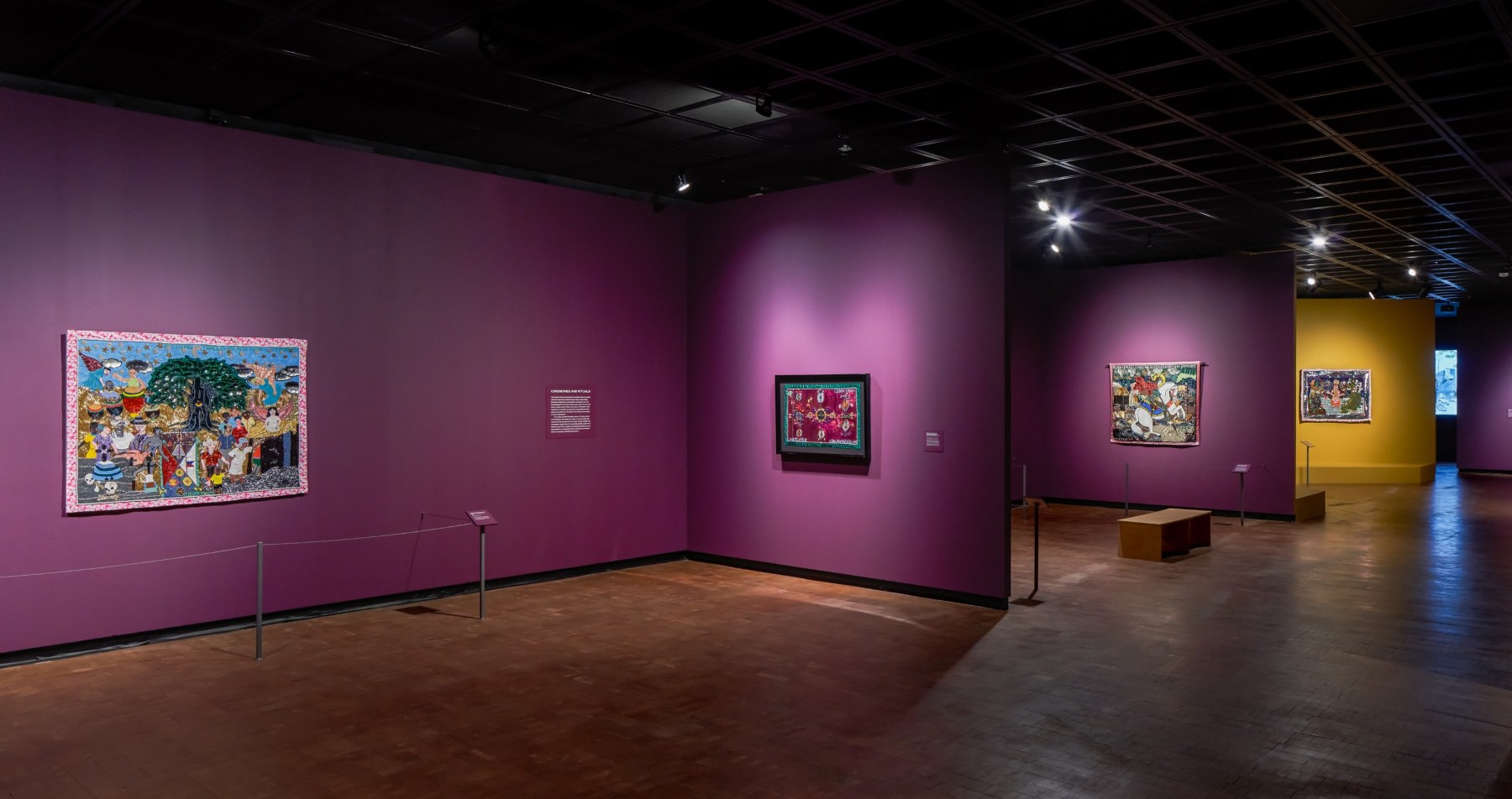 Installation view, Myrlande Constant: The Work of Radiance, Fowler Museum at UCLA, 2023. Photo: Elon Schoenholz