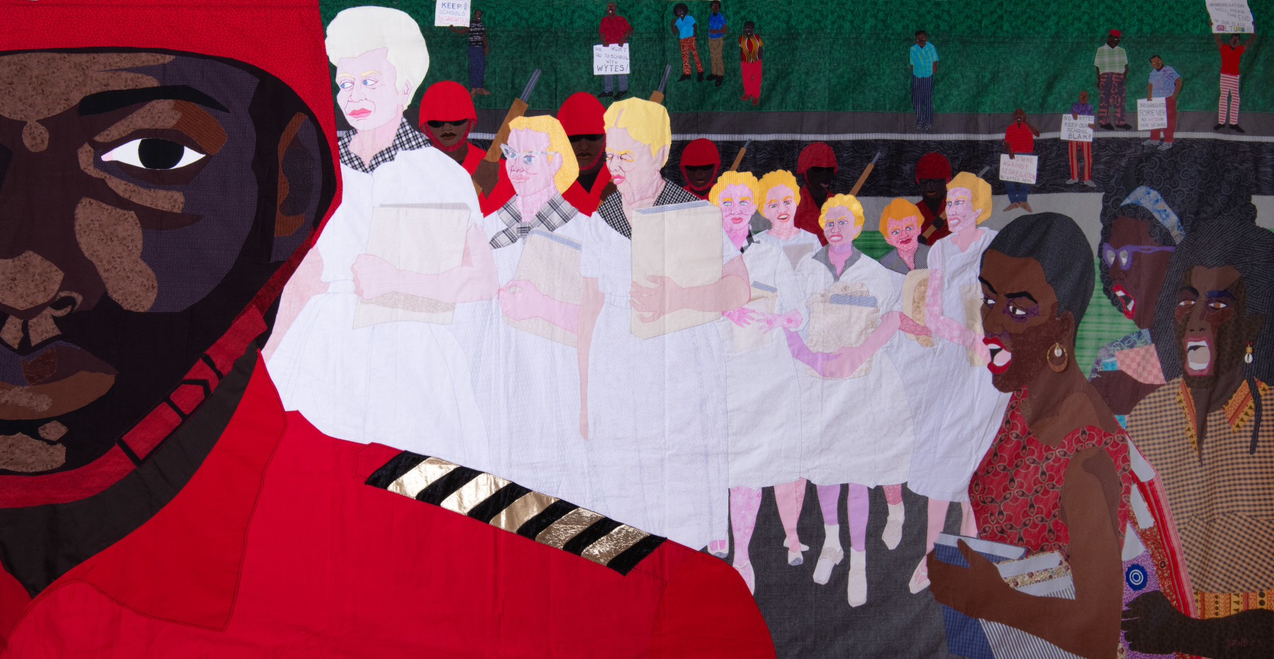 Dawn Williams Boyd

Desegregation Should have Been Enough, 2025

Assorted fabrics and cotton embroidery floss

59 x 116.5 in