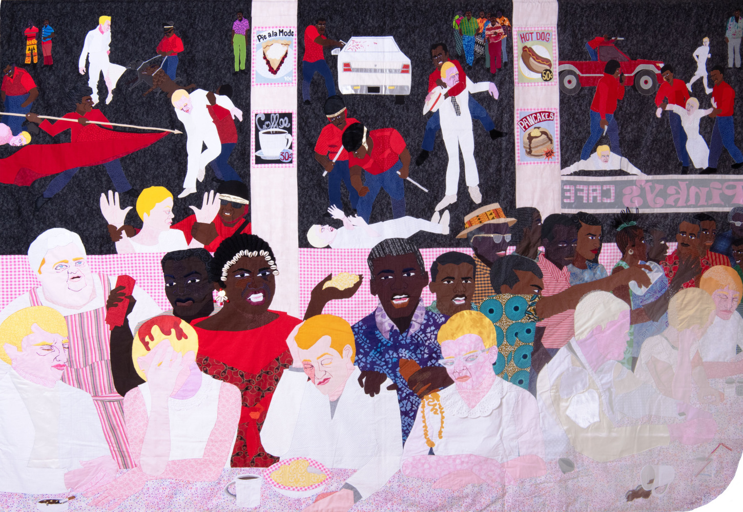Dawn Williams Boyd

They Marched, They Rode Buses, They Sat In, 2025

Assorted fabrics and cotton embroidery floss

73.5 x 106 in